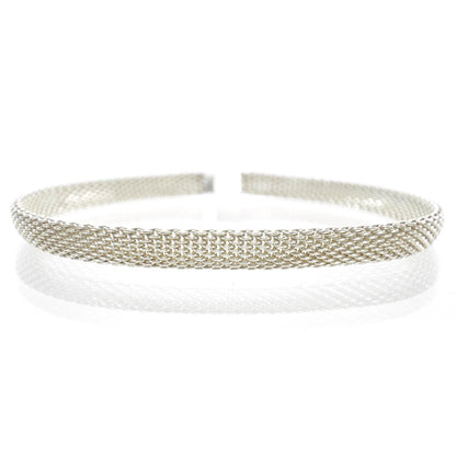 Tiffany Sterling Silver Somerset Mesh Necklace 1 of 5