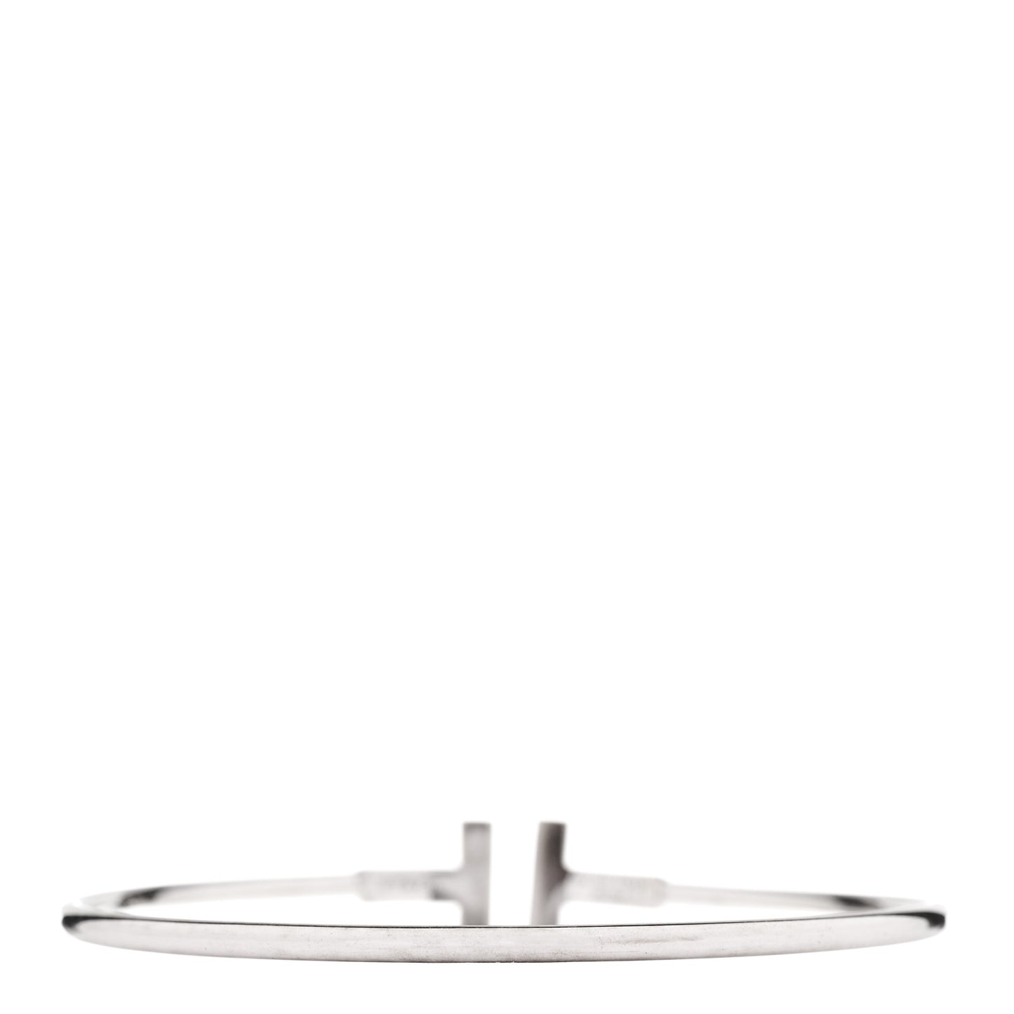 18K White Gold Diamond T Wire Bracelet