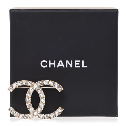 Chanel Baguette Crystal High Society CC Brooch Gold 5 of 5
