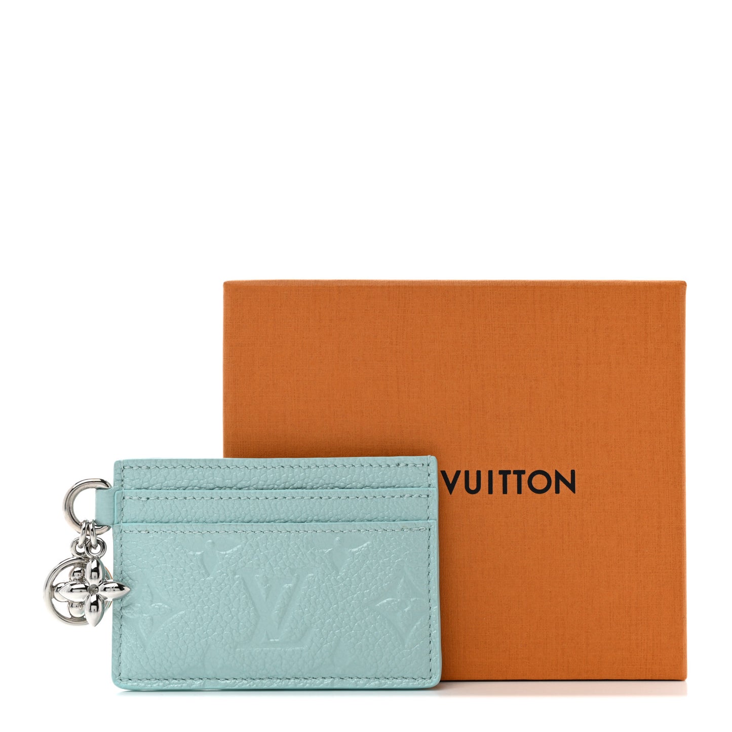 Empreinte Monogram LV Charms Card Holder Pearly Lagoon Turquoise