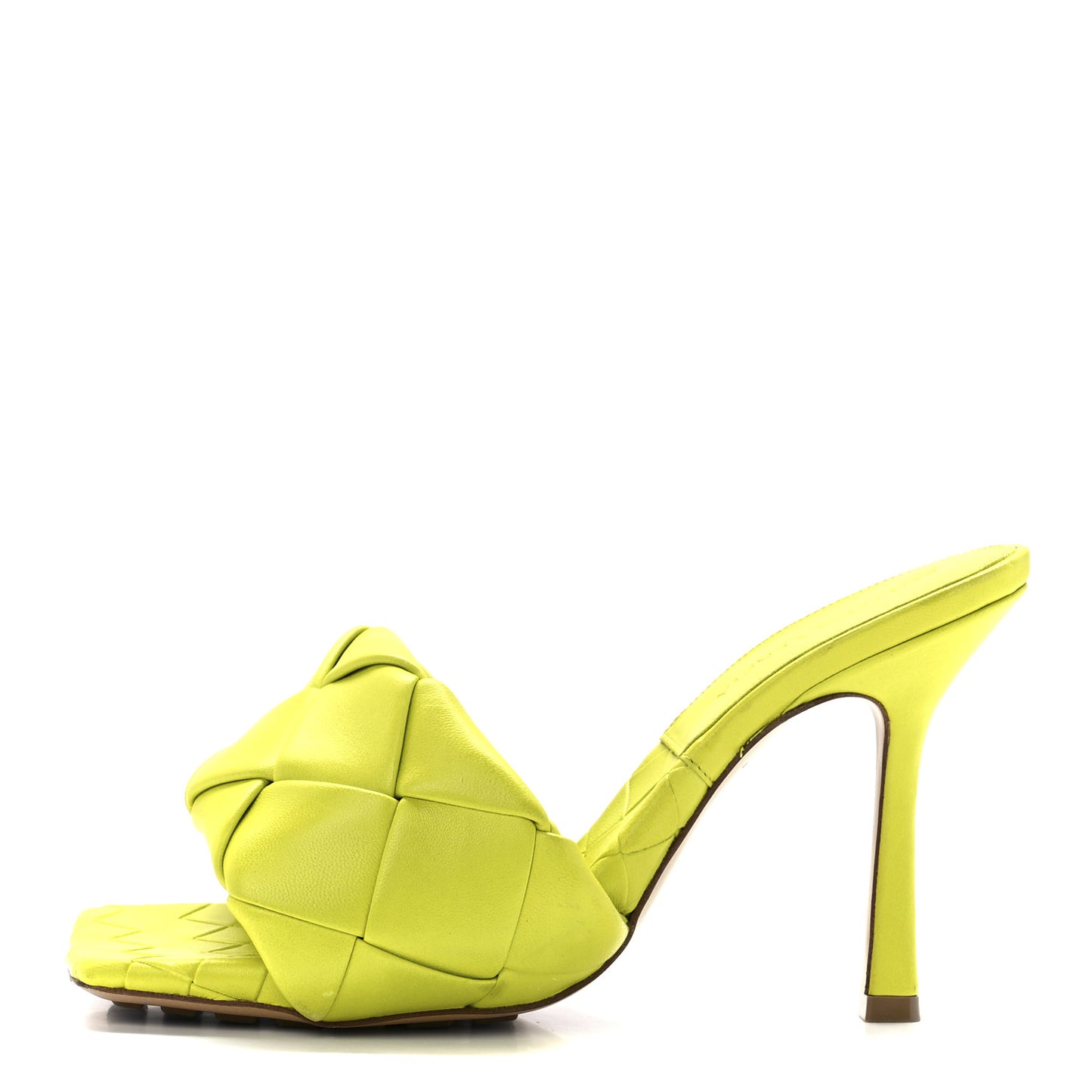 Nappa Maxi Intrecciato Lido 90mm Mule Sandals 36.5 Kiwi