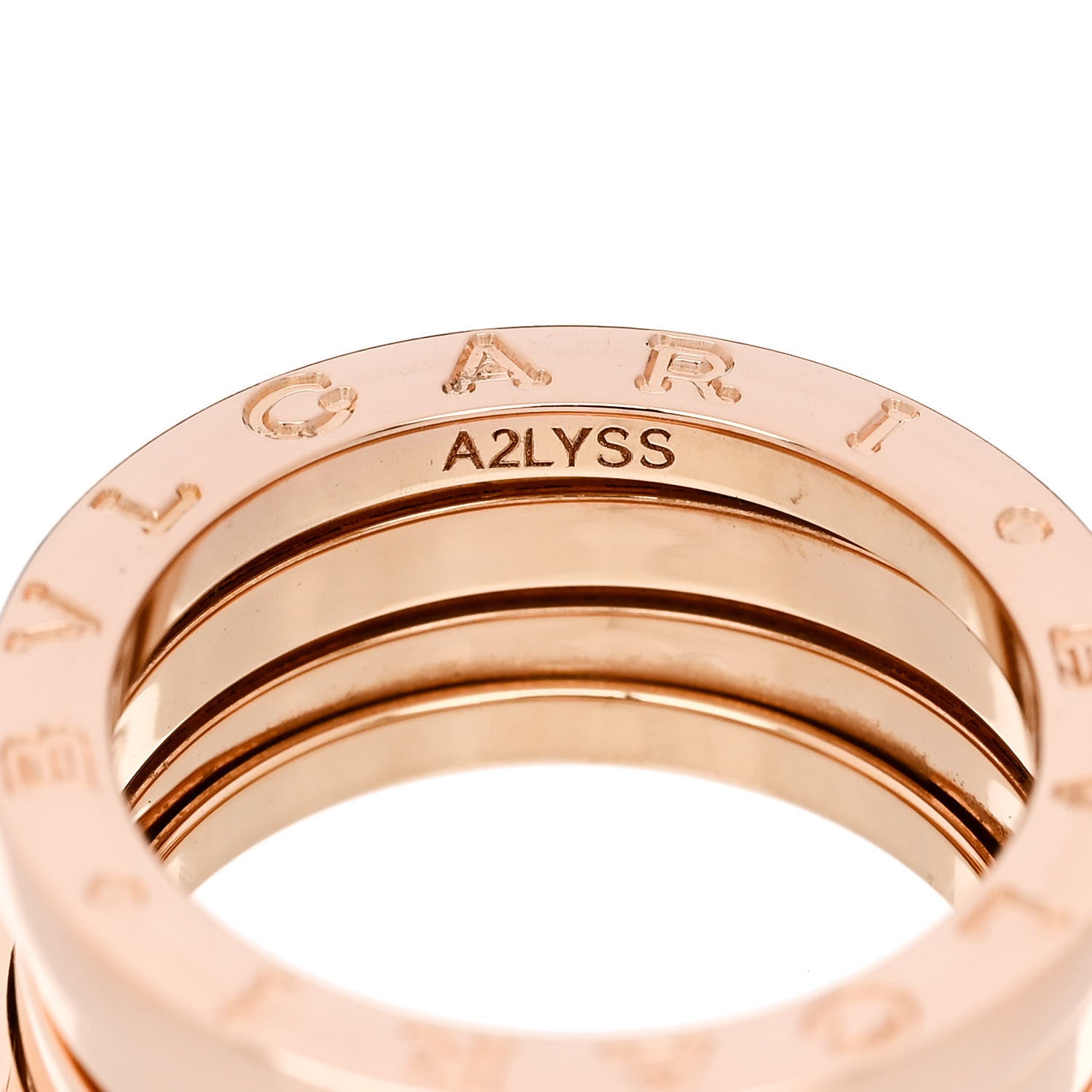 Bulgari 18K Rose Gold B.Zero1 Three-Band Ring 52 6 5 of 6