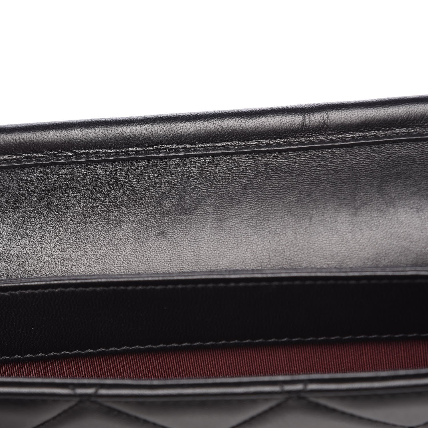 Chanel Lambskin Quilted Retro Label Clutch Black 10 of 16