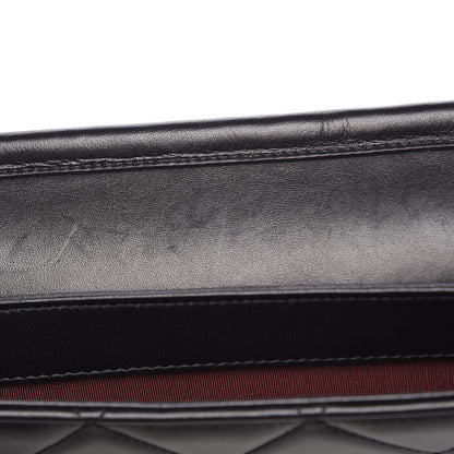 Chanel Lambskin Quilted Retro Label Clutch Black 10 of 16