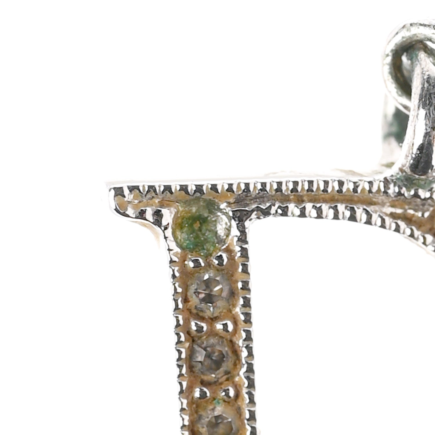 Christian Dior Crystal Pearl Bow Earrings Silver 4 of 4