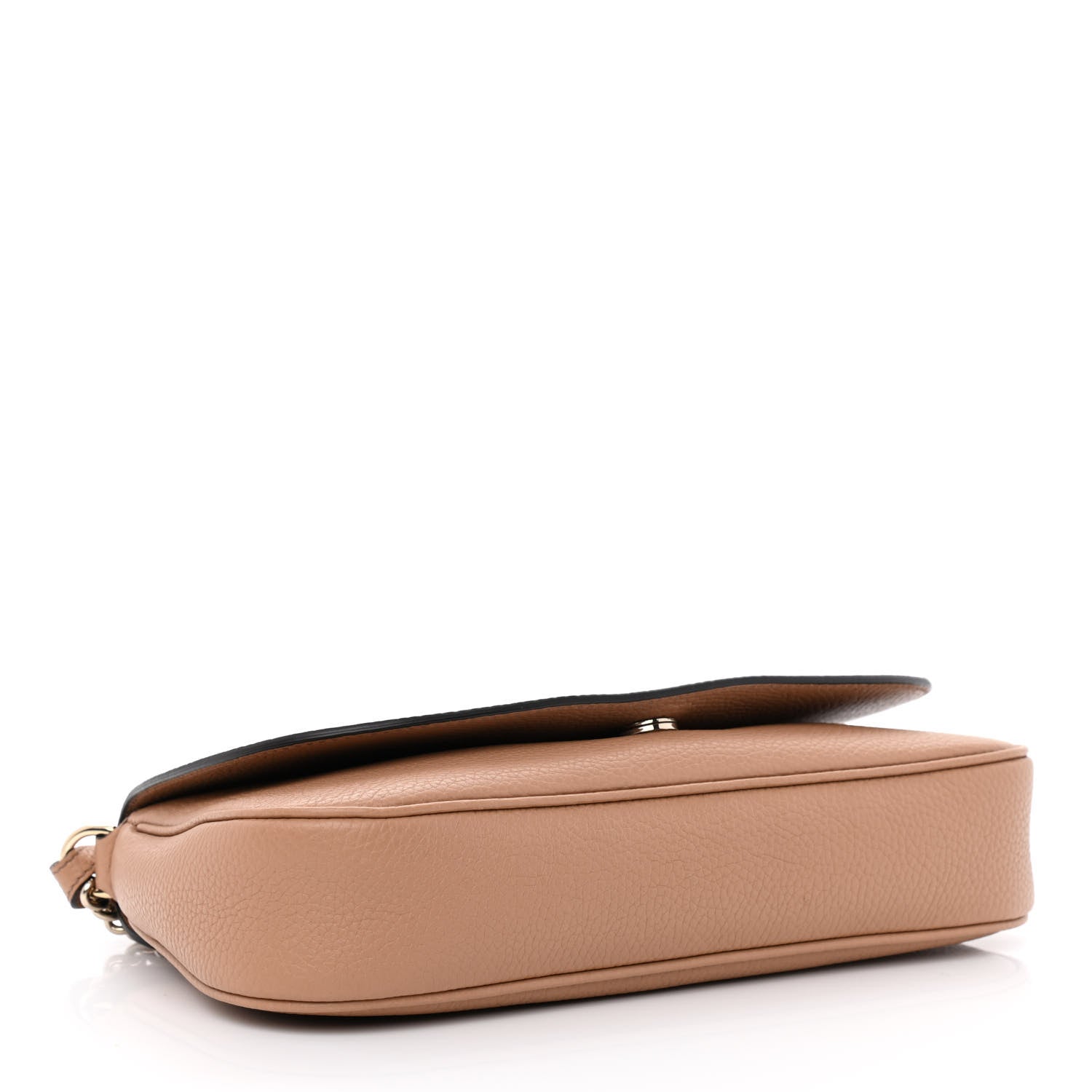 Gucci Pebbled Calfskin Medium Soho Flap Crossbody Camelia 4 of 10