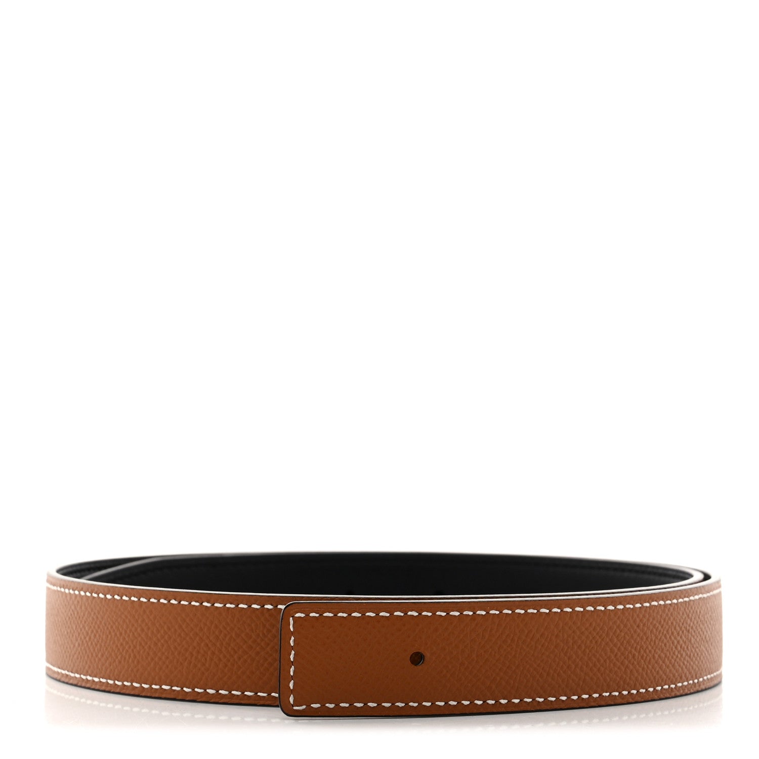 Hermes Swift Epsom 24mm Belt Strap 75 30 Black Gold 1 of 8