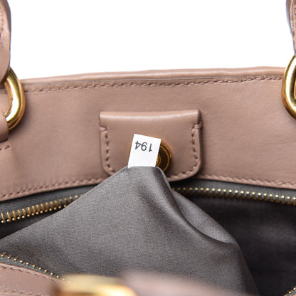 Miu Miu Nappa Matelasse Bauletto Top Handle Bowler Cammeo 9 of 10