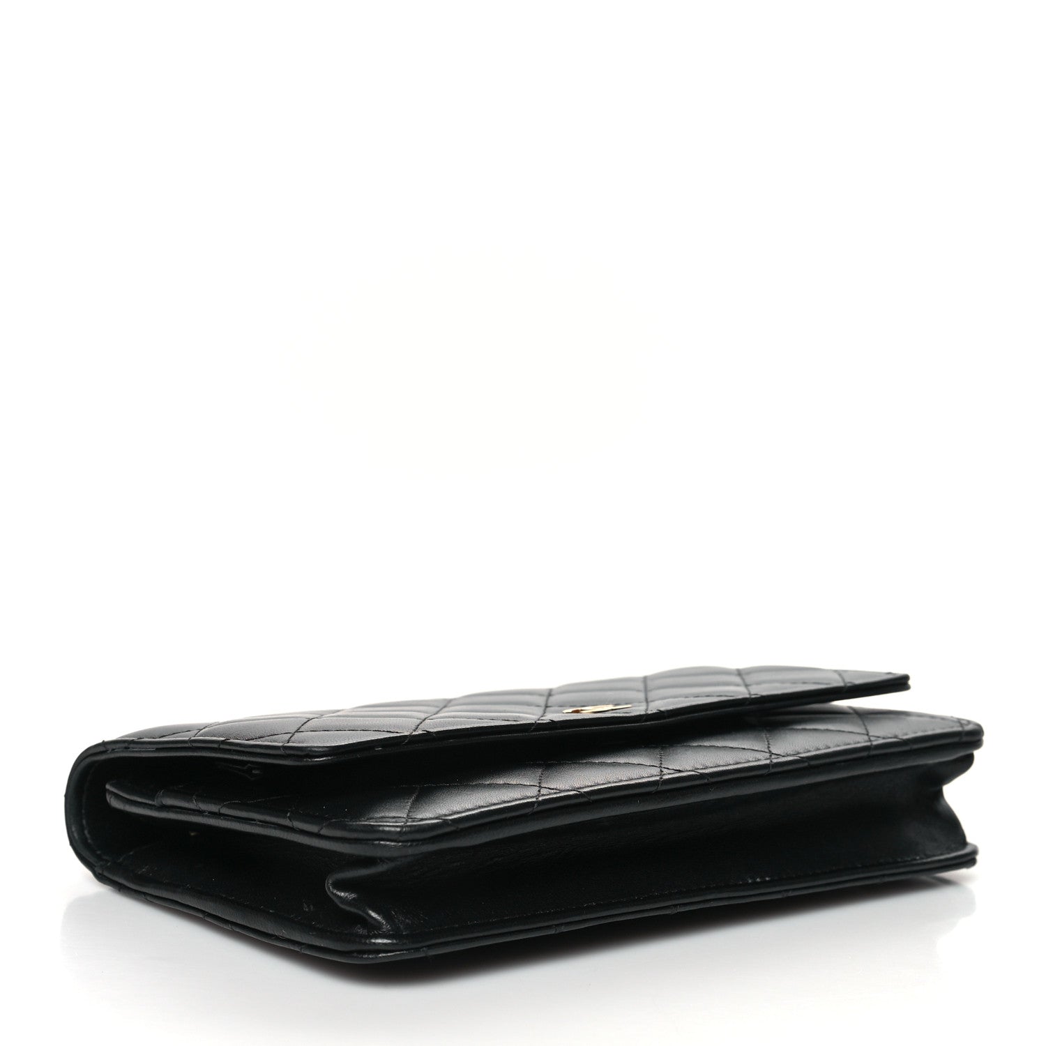 Chanel Lambskin Quilted Wallet On Chain WOC Black 4 of 14