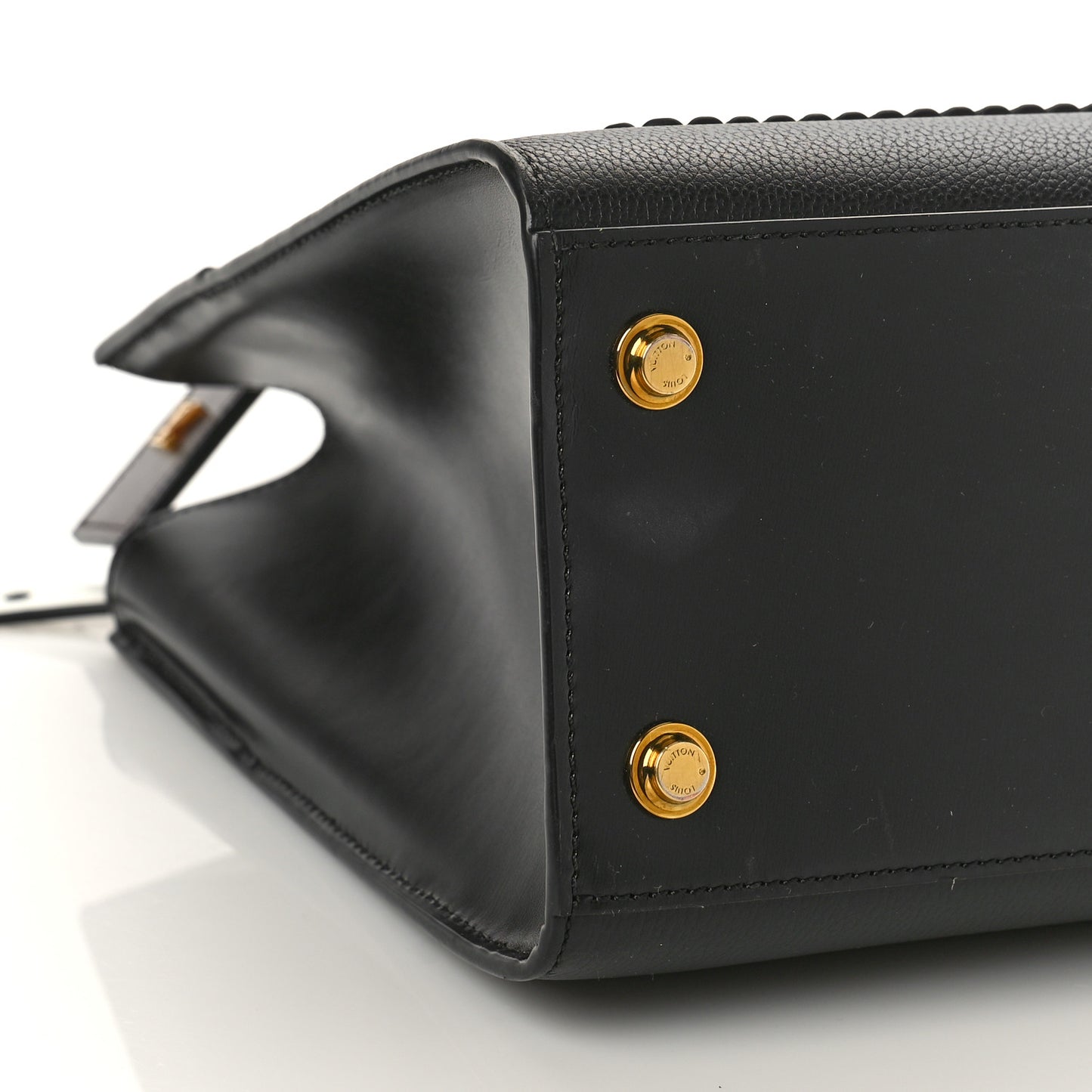 Calfskin Monogram City Steamer MM Black White