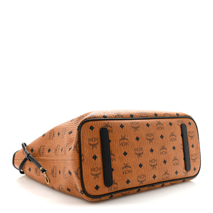 MCM Visetos Medium Project Reversible Shopper Tote Cognac 5 of 10