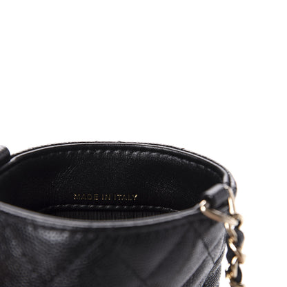 Chanel Caviar Quilted French New Wave Phone Holder With Chain Black 9 of 12
