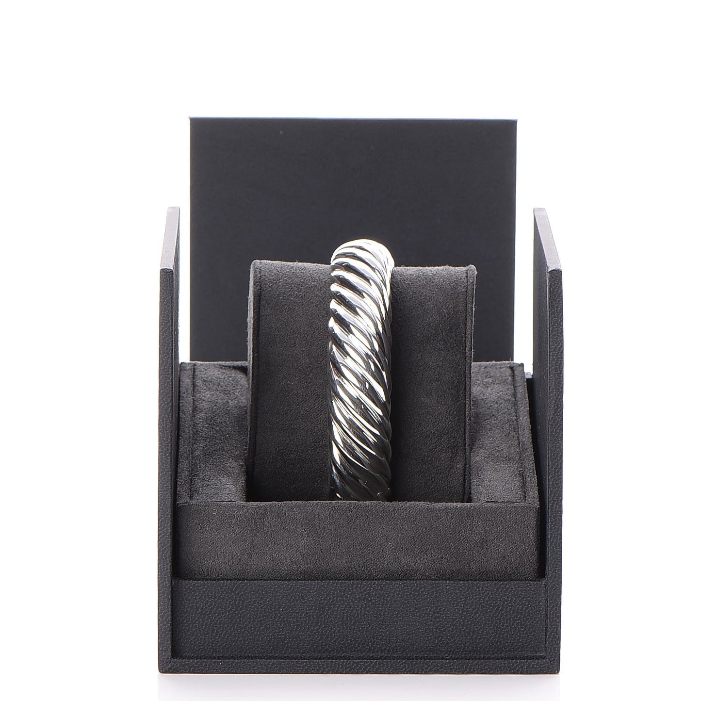 Sterling Silver 18K Yellow Gold 15mm Sculpted Cable Cuff