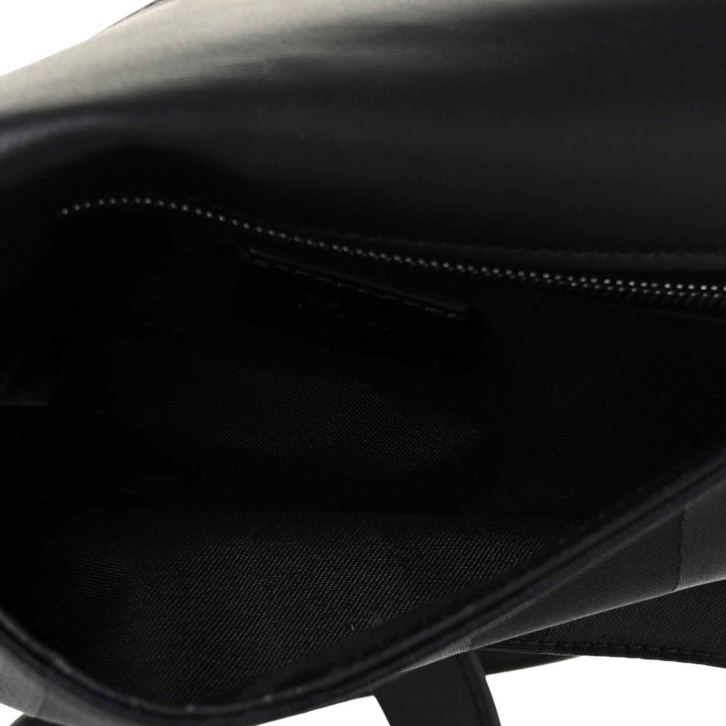 Recycled Nylon Vitello Grace Light Pequin Baguette Belt Pouch Black