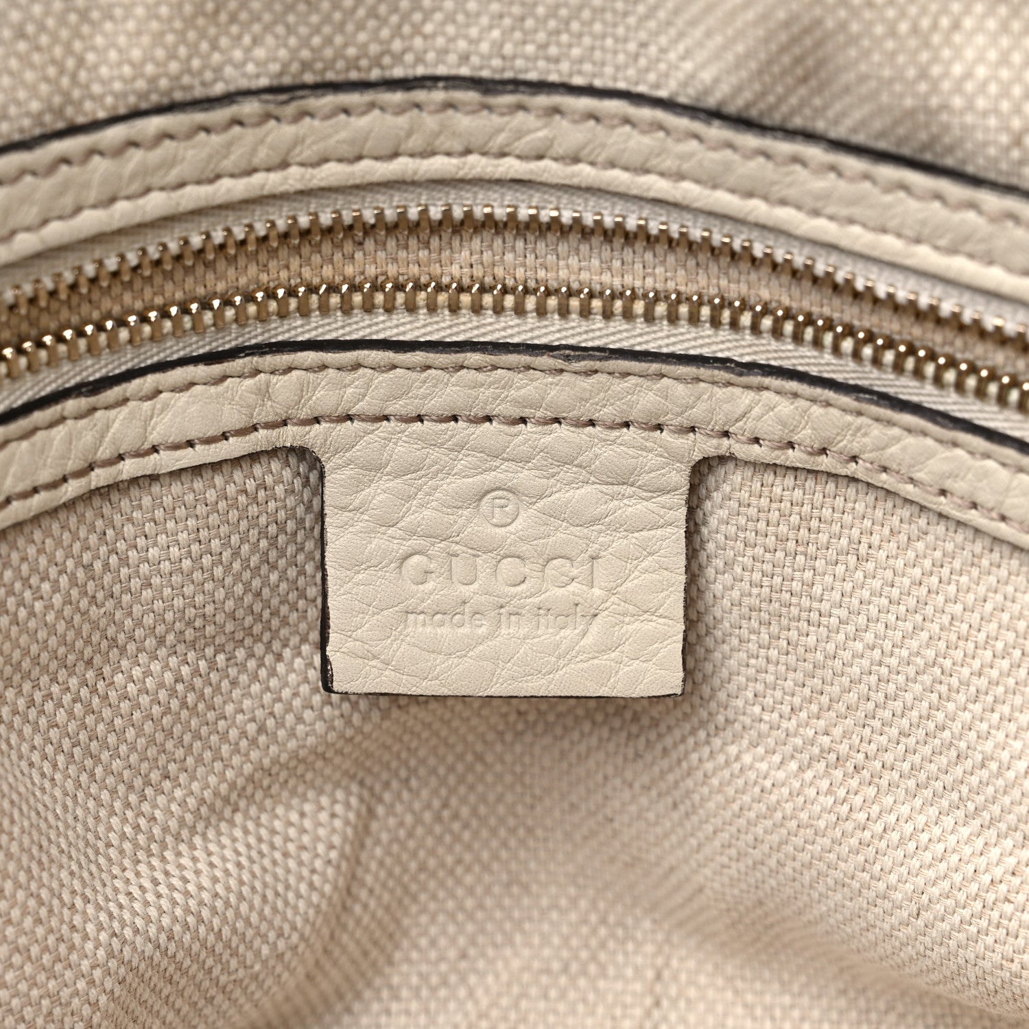 Gucci Pebbled Calfskin Small Soho Bowler Off White 6 of 15