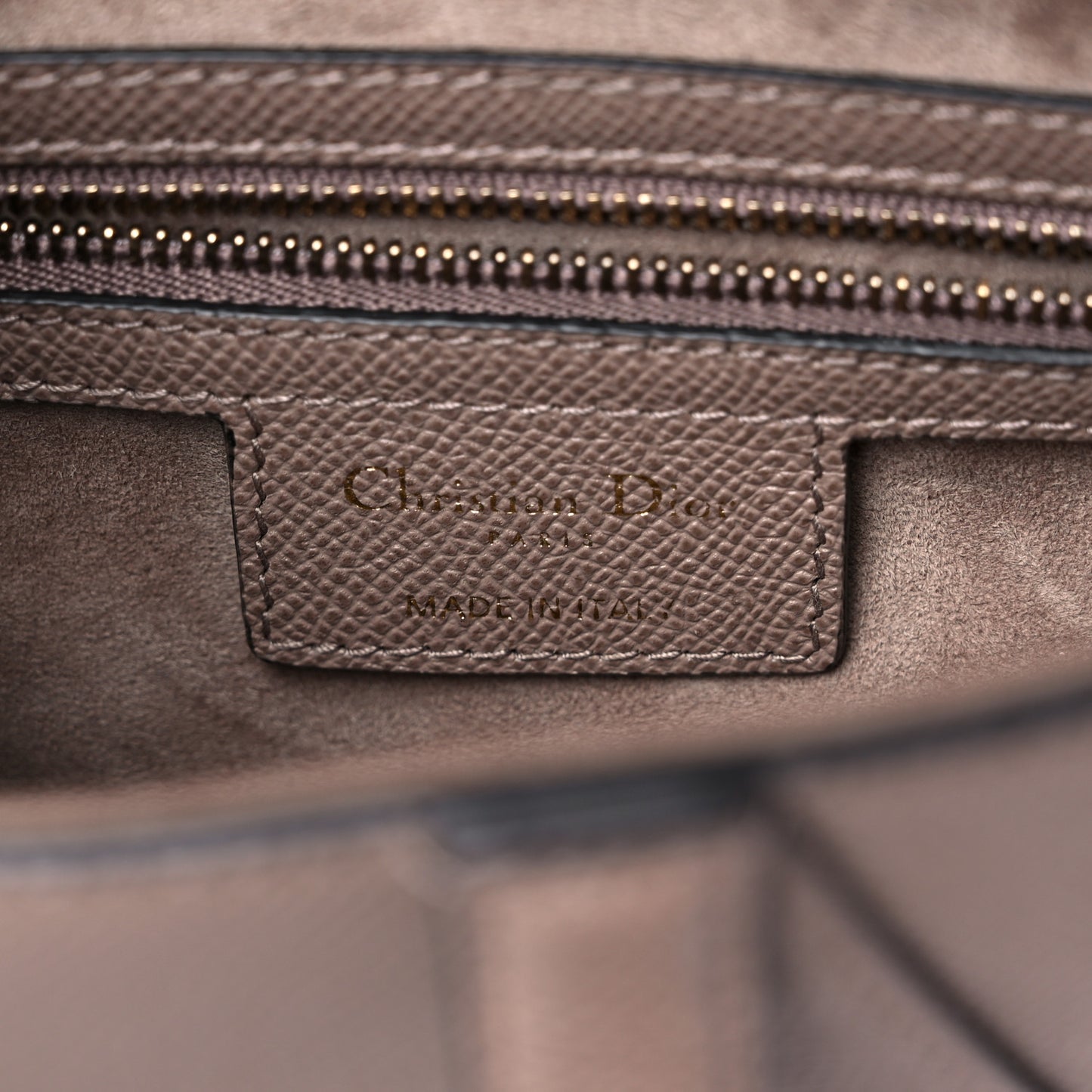 Grained Calfskin Saddle Bag Warm Taupe