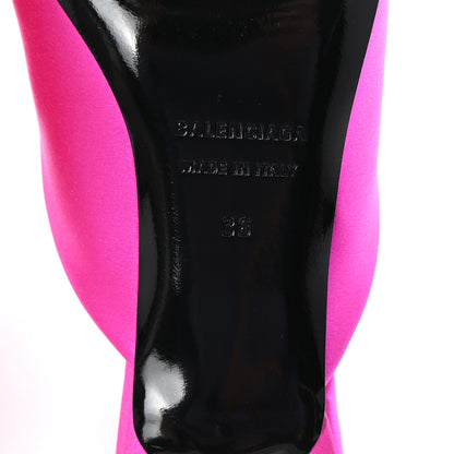 Balenciaga Satin Pointed Toe Knife Slingback 40mm Mules 36 Rose Fuchsia 7 of 10