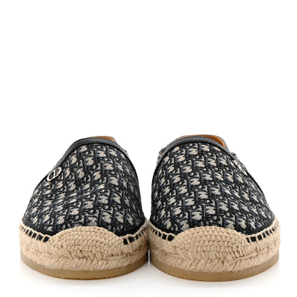 Christian Dior Oblique Womens Paradise Espadrilles 38 Beige Blue 2 of 10