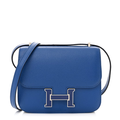 Hermes Epsom Enamel Constance 18 Bleu France 1 of 15