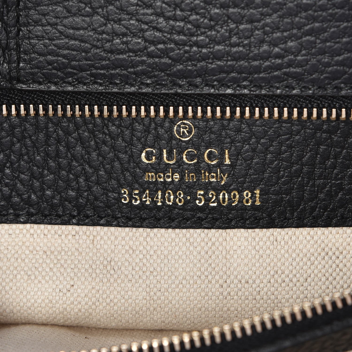 Gucci Pebbled Calfskin Small Swing Tote Black 6 of 6