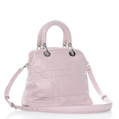 Christian Dior Lambskin Cannage Medium Granville Tote Pink 4 of 10