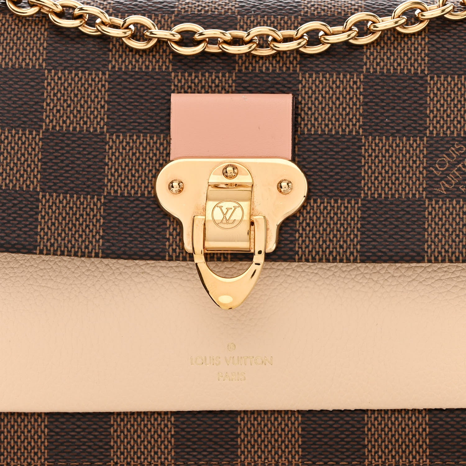 Louis Vuitton Damier Ebene Vavin Chain Wallet Creme 8 of 11