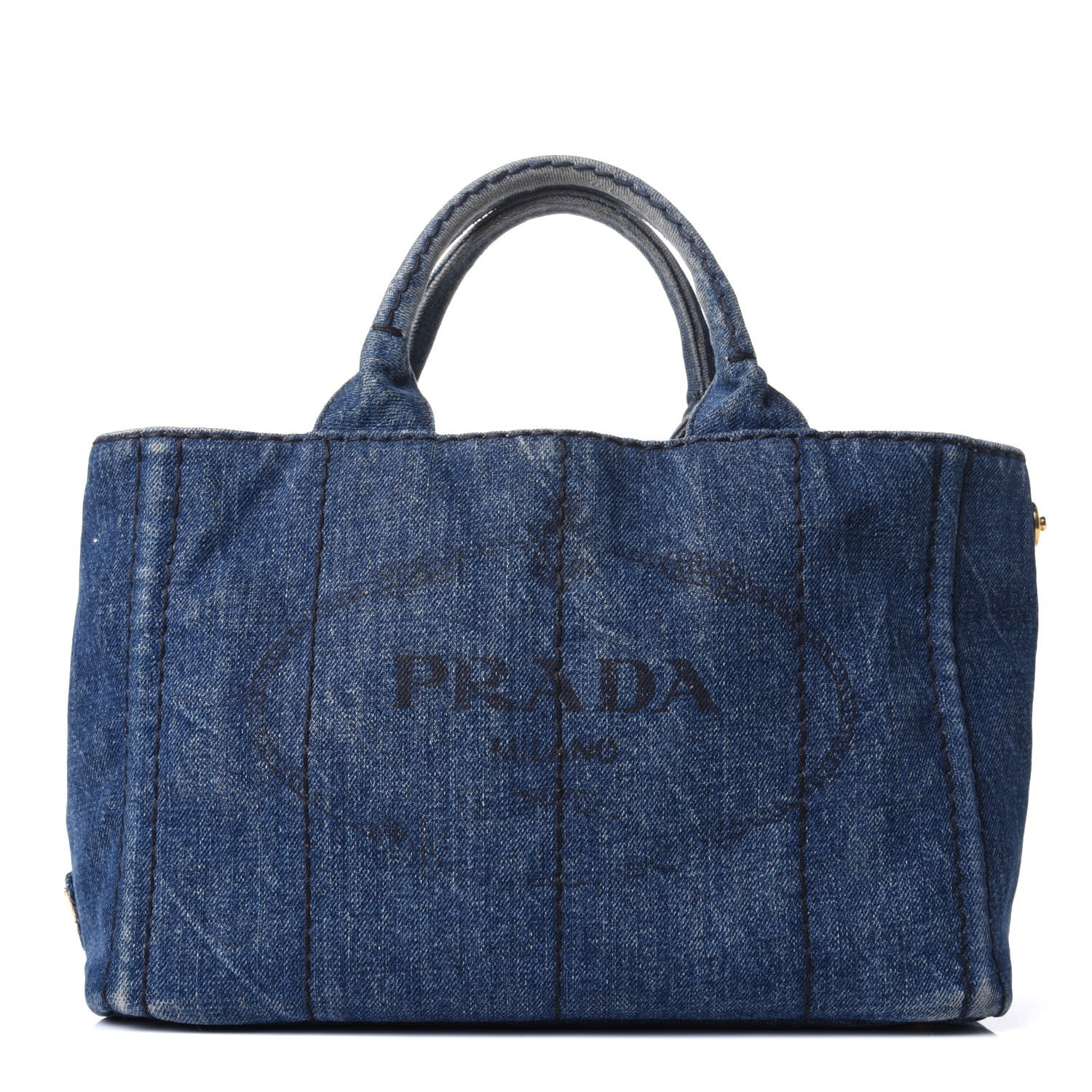 Prada Denim Small Logo Tote Avio 1 of 11