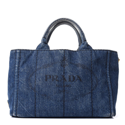 Prada Denim Small Logo Tote Avio 1 of 11
