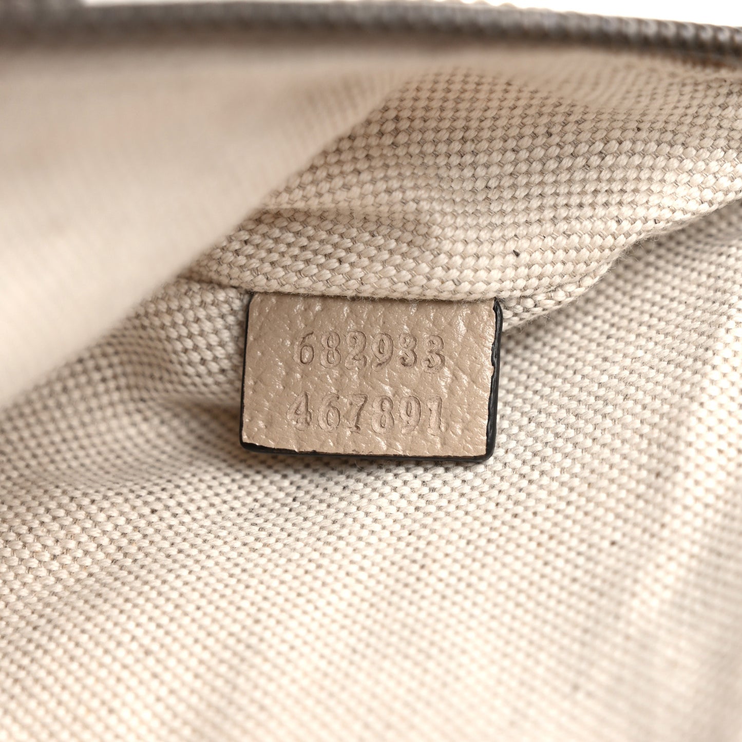 GG Supreme Monogram Textured Calfskin Web Retro Interlocking G Belt Bag Beige Mystic White Oatmeal