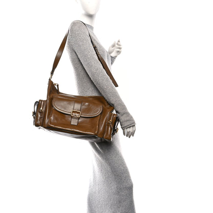 Chloe Shiny Calfskin Large Double Carry Camera Bag Dark Khaki 2 of 10