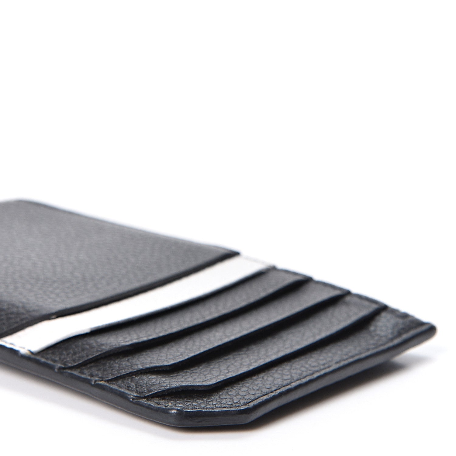 Saint Laurent Grained Calfskin 5 Fragments Zip Pouch Card Holder Black 5 of 9