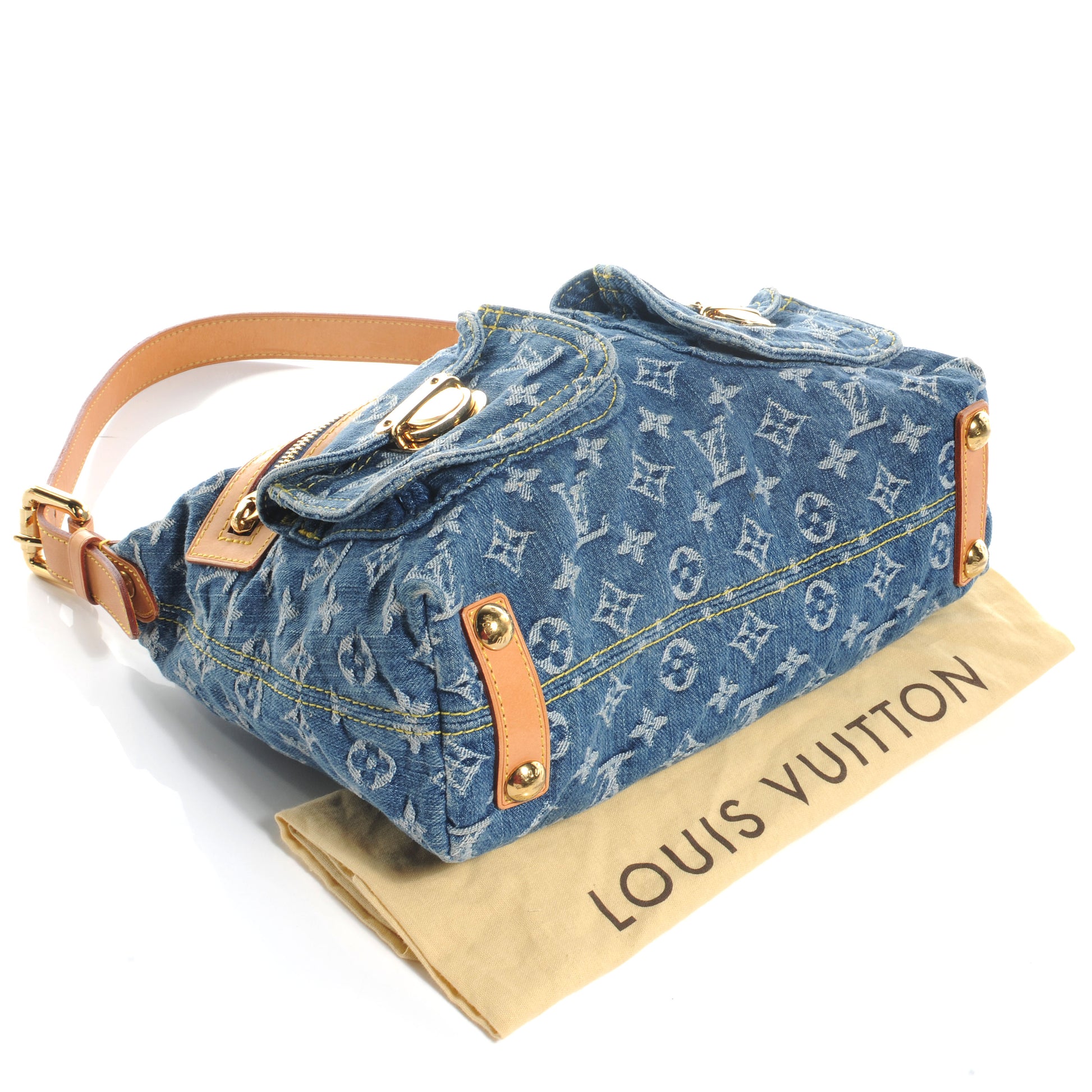 Louis Vuitton Monogram Denim Baggy PM Blue 4 of 8