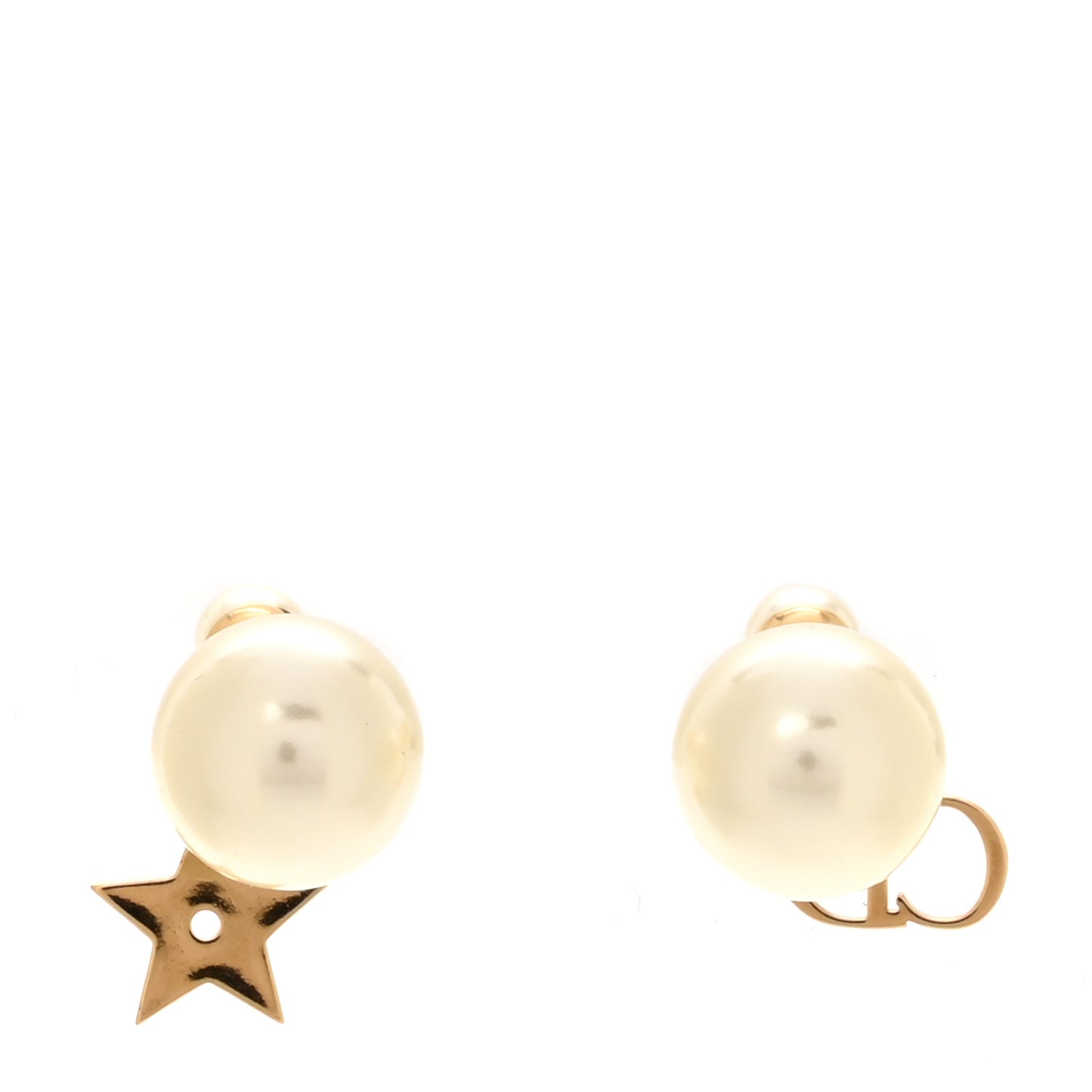 Pearl Mise En Dior Logo Tribal Earrings