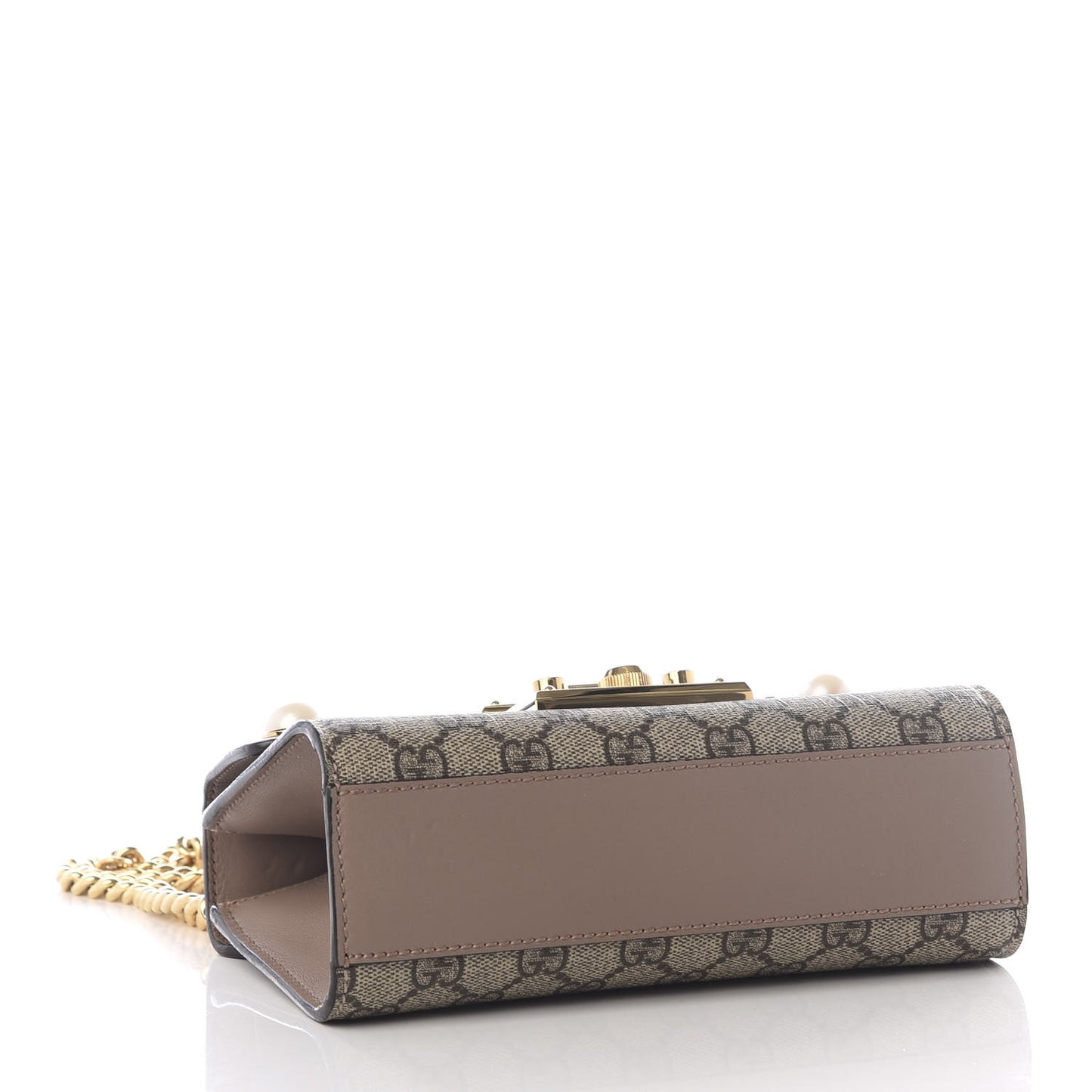 GG Supreme Monogram Studded Small Padlock Shoulder Bag Porcelain Rose