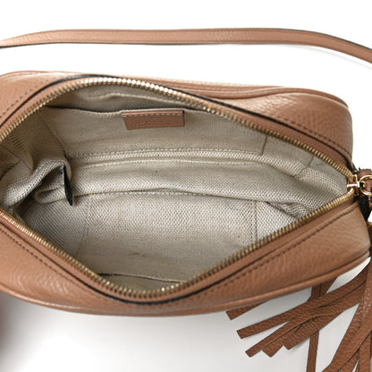 Gucci Pebbled Calfskin Small Soho Disco Bag Camelia 5 of 12