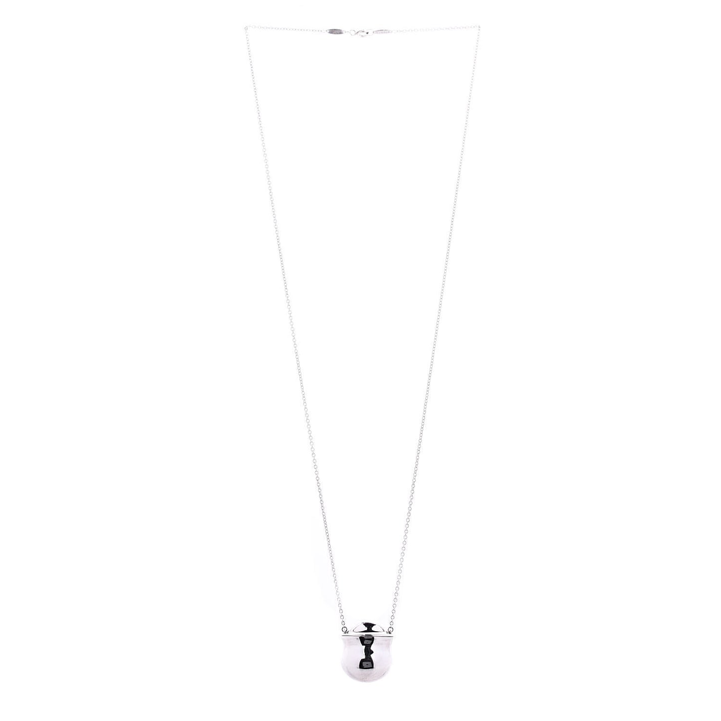 Sterling Silver Elsa Peretti Bottle Inro Pendant Necklace