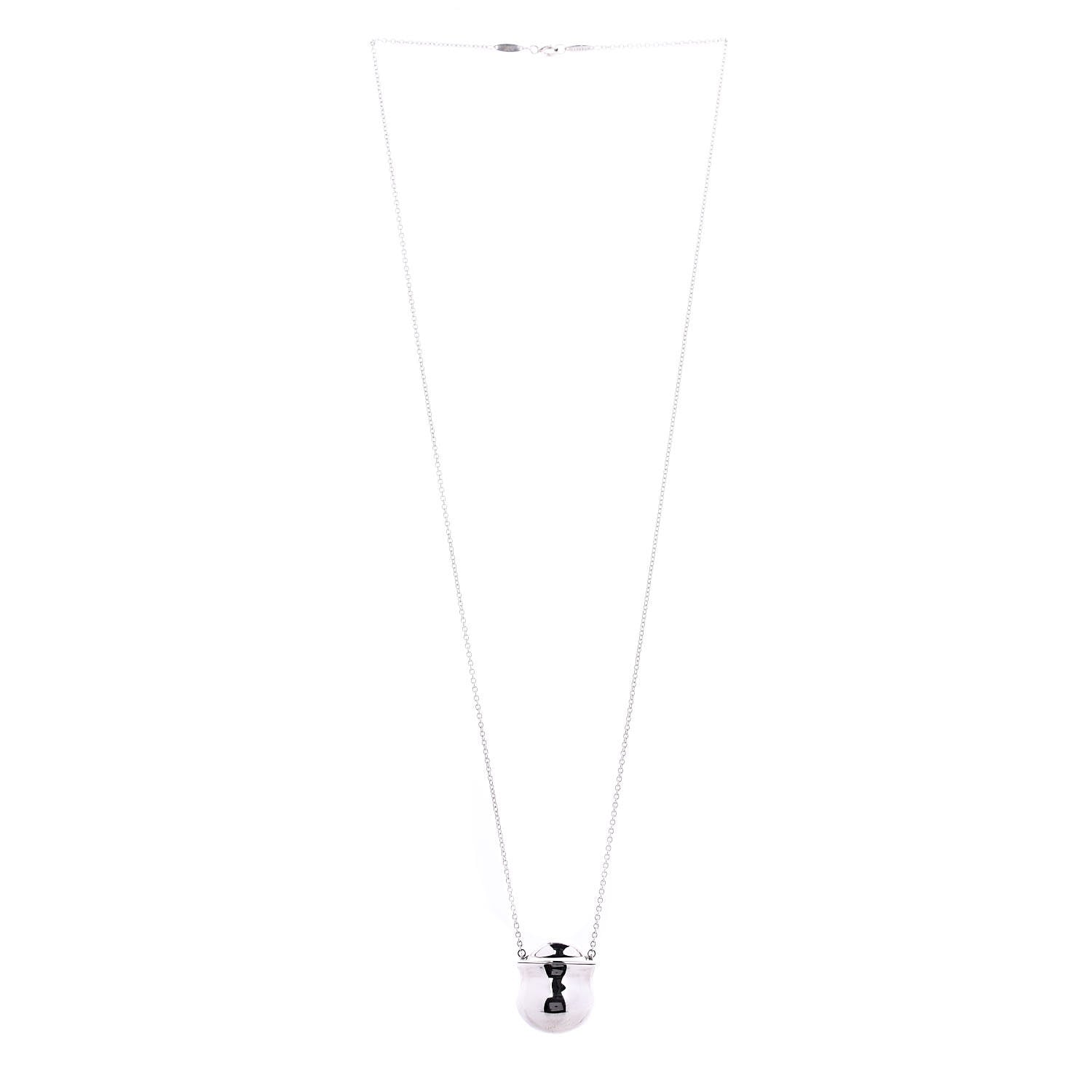 Tiffany Sterling Silver Elsa Peretti Bottle Inro Pendant Necklace 3 of 10