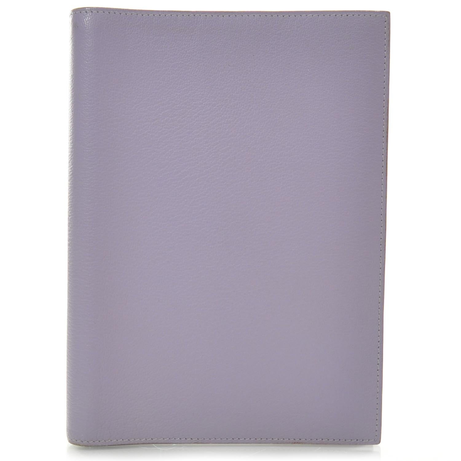 Hermes Chevre Mysore Globe Trotter Agenda Cover Lilac 2 of 9