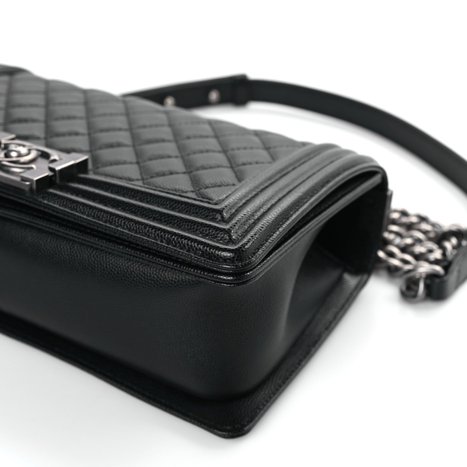 Chanel Caviar Quilted Medium Boy Flap Black 9 of 10