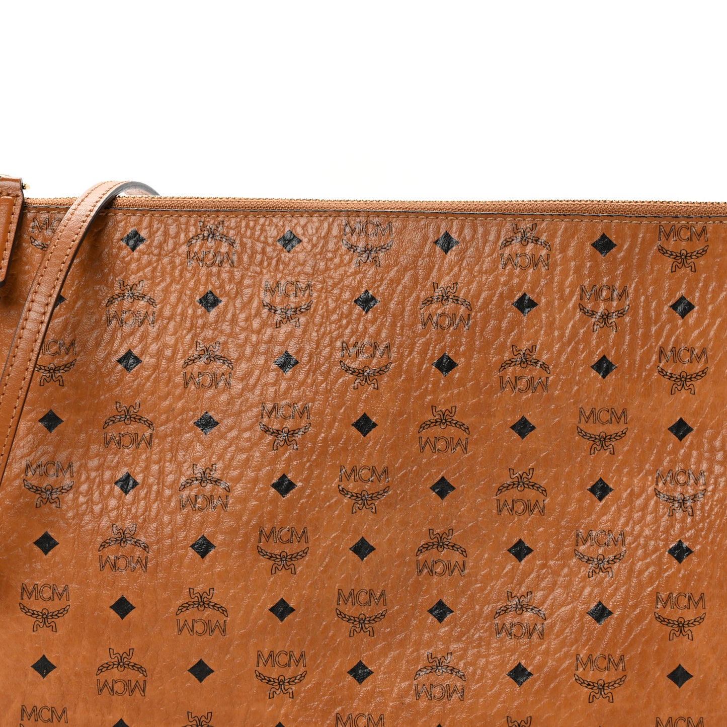 Visetos Medium Crossbody Pouch Cognac