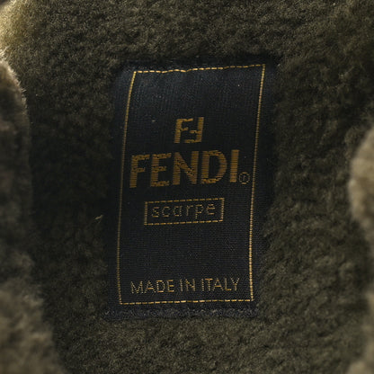 Fendi Shearling FF Fendi Feel Sandals 39 Illinois Military 8 of 8