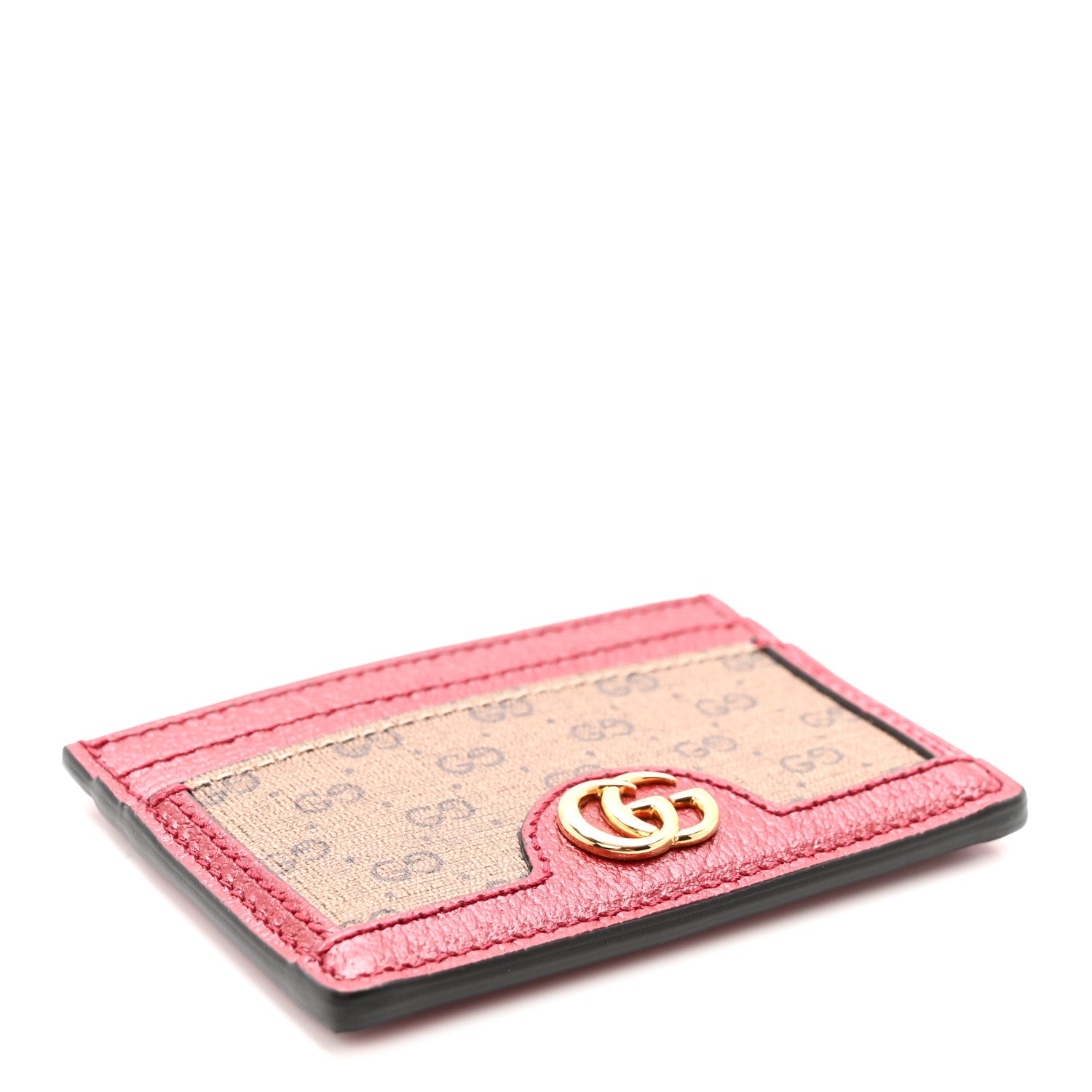 Gucci X DORAEMON Mini Vintage GG Supreme Monogram Card Holder Beige Cherry Red 4 of 6