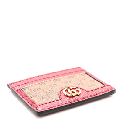 Gucci X DORAEMON Mini Vintage GG Supreme Monogram Card Holder Beige Cherry Red 4 of 6