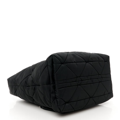 Prada Re-Nylon Nappa Triangle Quilted Padded Small Double Handled Zip Tote Black 4 of 11
