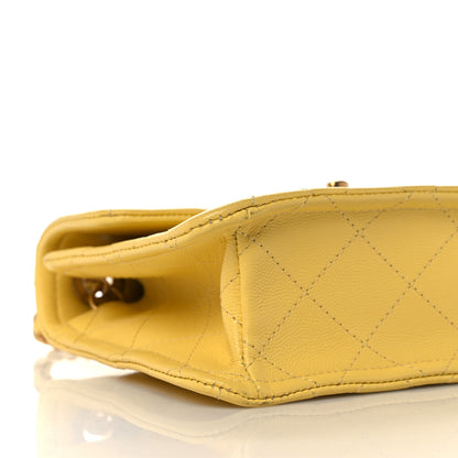 Chanel Caviar Quilted Mini Sweet Classic Flap Yellow 8 of 12