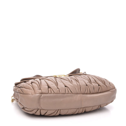 Miu Miu Nappa Matelasse Coffer Hobo Cammeo 4 of 10