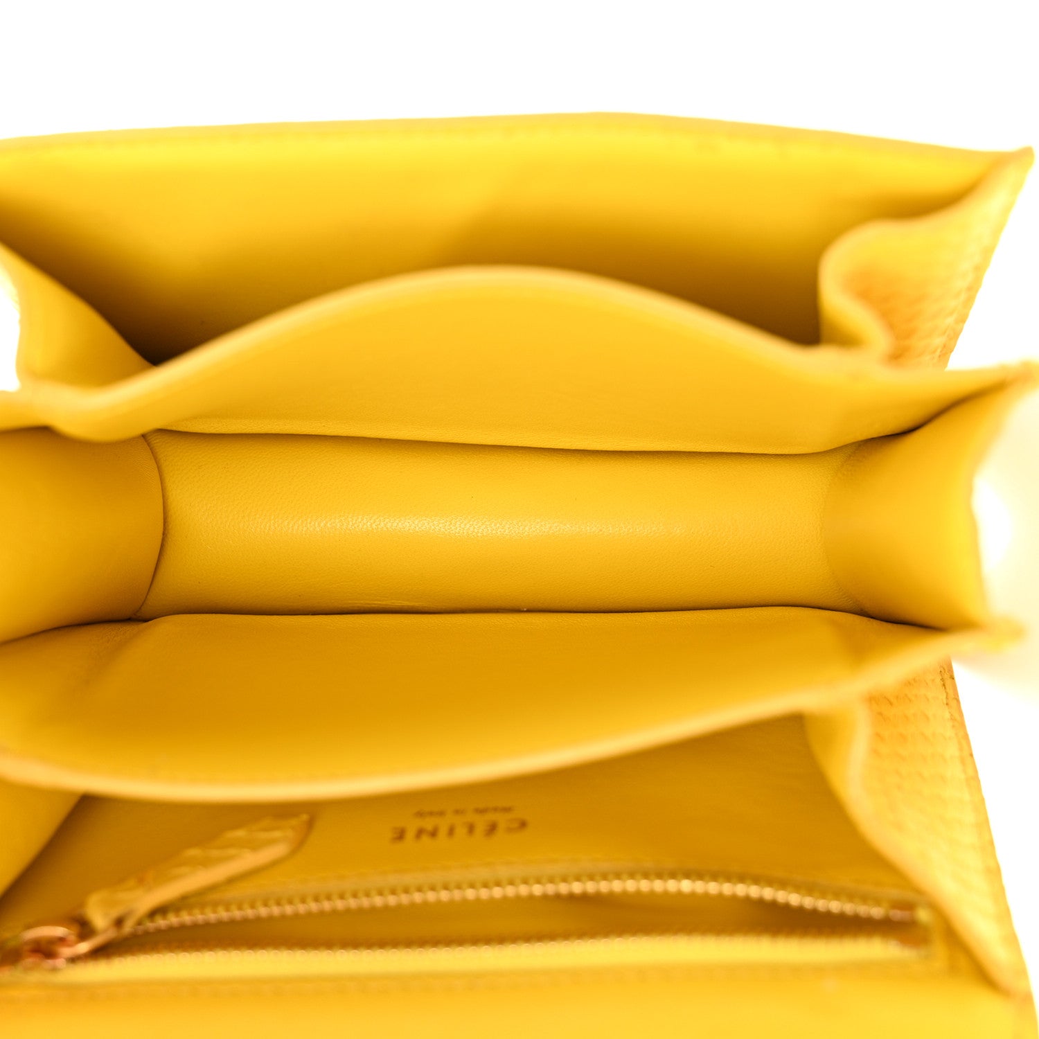 Celine Snakeskin Small Classic Box Flap Bag Yellow 5 of 18