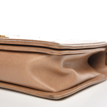 Chanel Calfskin Double Stitch New Medium Boy Flap Camel 10 of 18