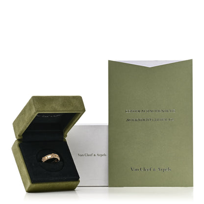Van Cleef & Arpels 18K Yellow Gold Diamond Sweet Perlee Clovers Ring 55 7.25 5 of 5