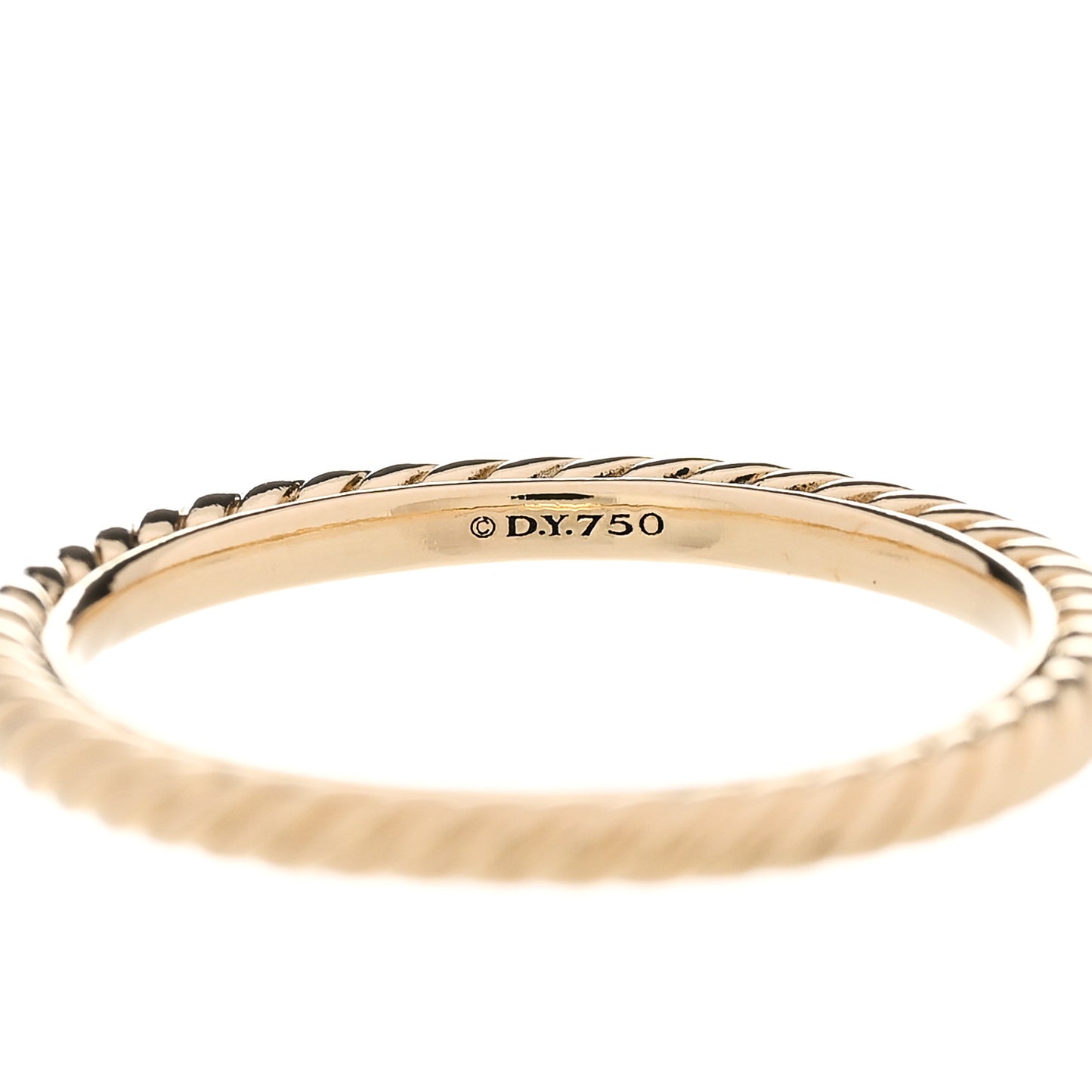18K Yellow Gold 2mm Cable Classics Band Ring 54 6.75